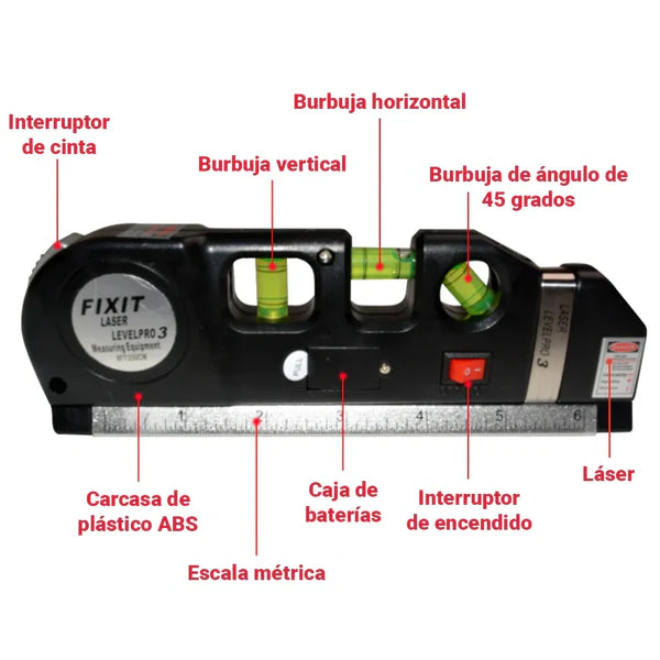 NIVEL LÁSER DIGITAL Draicon 4 EN 1 - [Con 45% de Descuento]