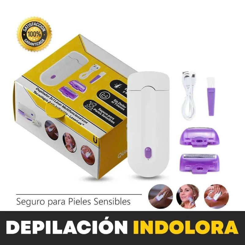 Depilador 2x1 Láser Multifuncional con Tecnología Anti-Irritación - LaserLux™